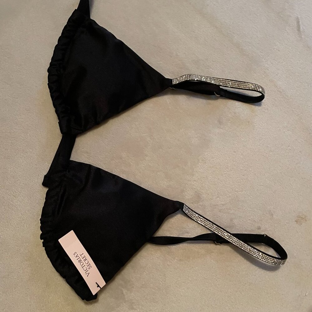 Victoria's Secret, S, Bling Strap, Black, Bikini. - Picture 4 of 6